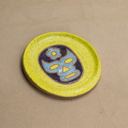 Luchadora Spoon Rest (Yellow) by The Introverted Potter
