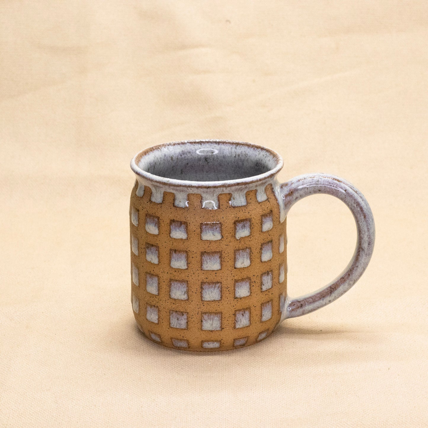 Rose Mist Lattice Flared Mug by Wrecky Designs