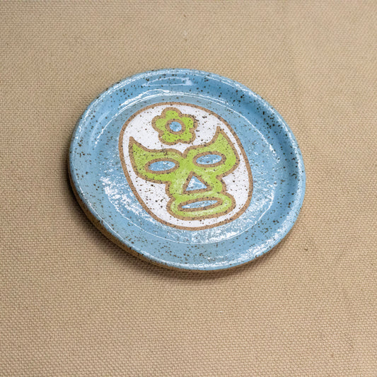 Luchadora Spoon Rest (Blue) by The Introverted Potter