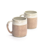 Pink Dip Mugs by Song Pottery