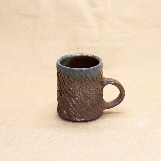 Tiny Soda-Fired Mug: Kelp by Jennifer Nerad
