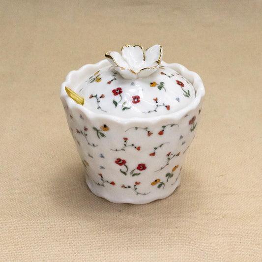 Secret Garden Salt Jar with Gold by Krista Cortese
