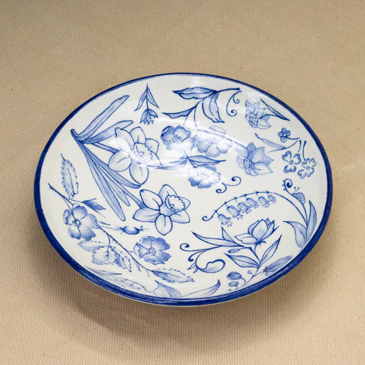 Flat Floral Bowl by Caterpillar Clay
