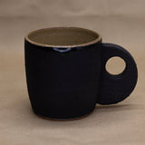 Black Matte Textured Mug Crest Handle