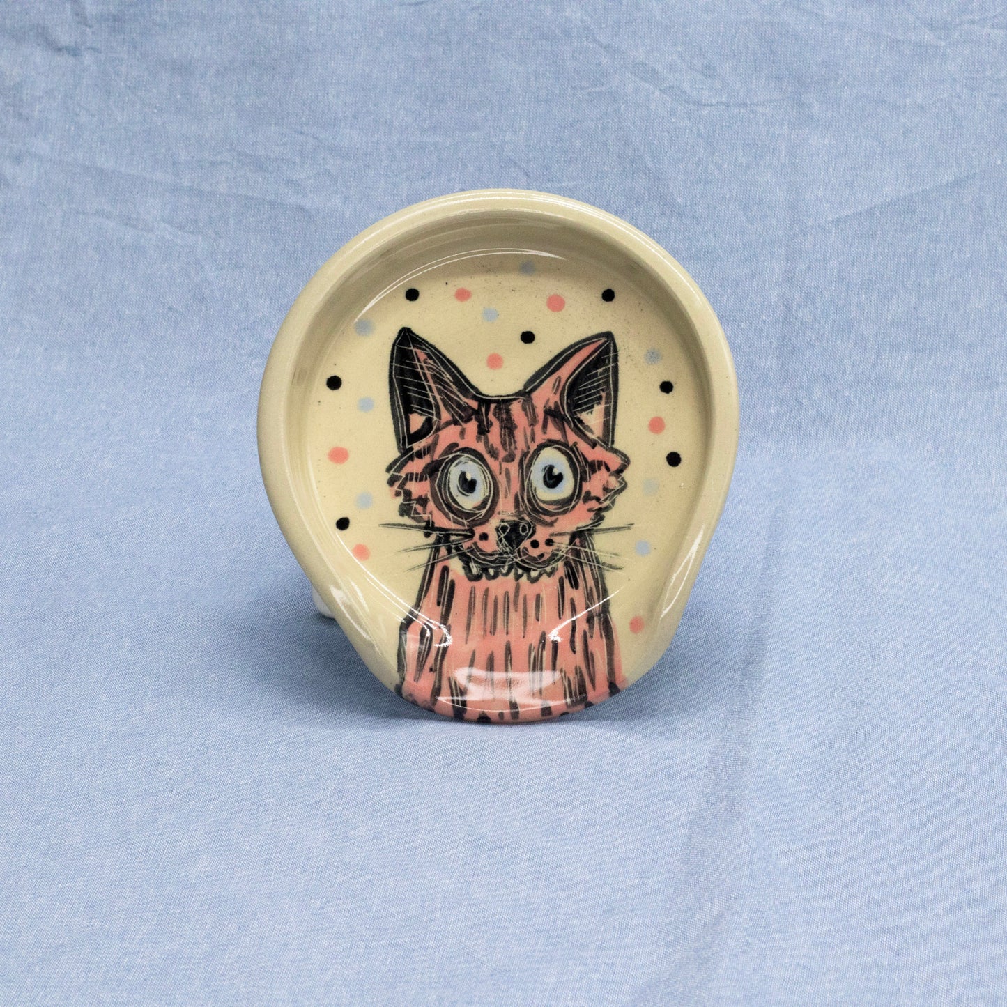 Lucky Alley Cat Spoon Holder by Frank Jacques