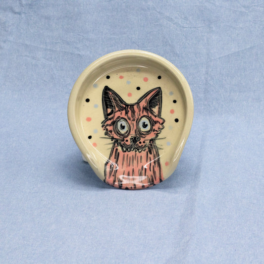 Lucky Alley Cat Spoon Holder by Frank Jacques