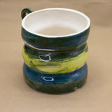 Green and Blue Planter by Julie Burmeister