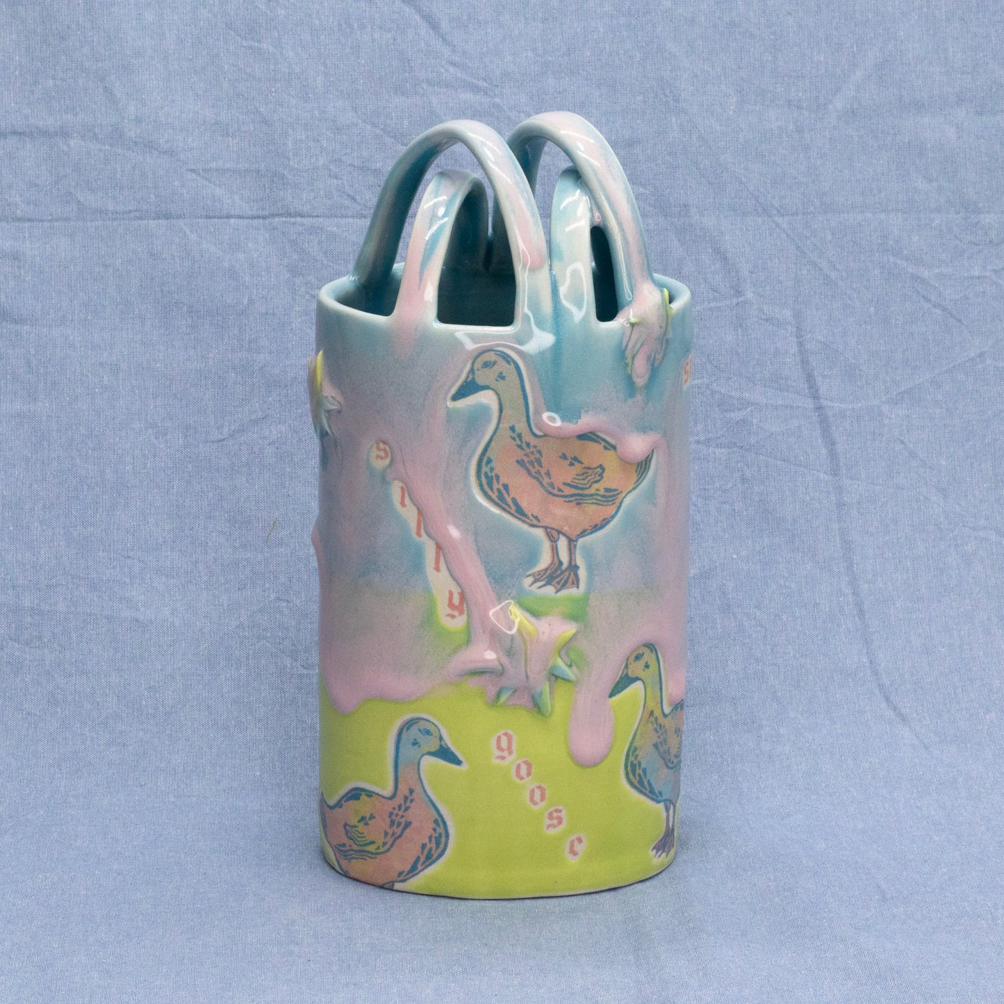 Silly Little Flower Basket by City in Bloom Ceramics