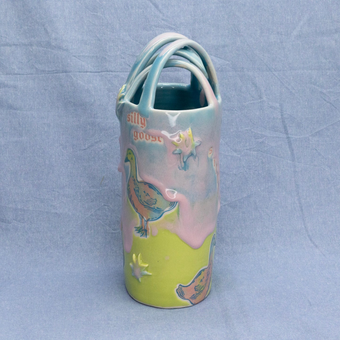 Silly Little Flower Basket by City in Bloom Ceramics