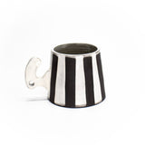 Striped Pyramid Black Contrast Mug by Emilie Skytta
