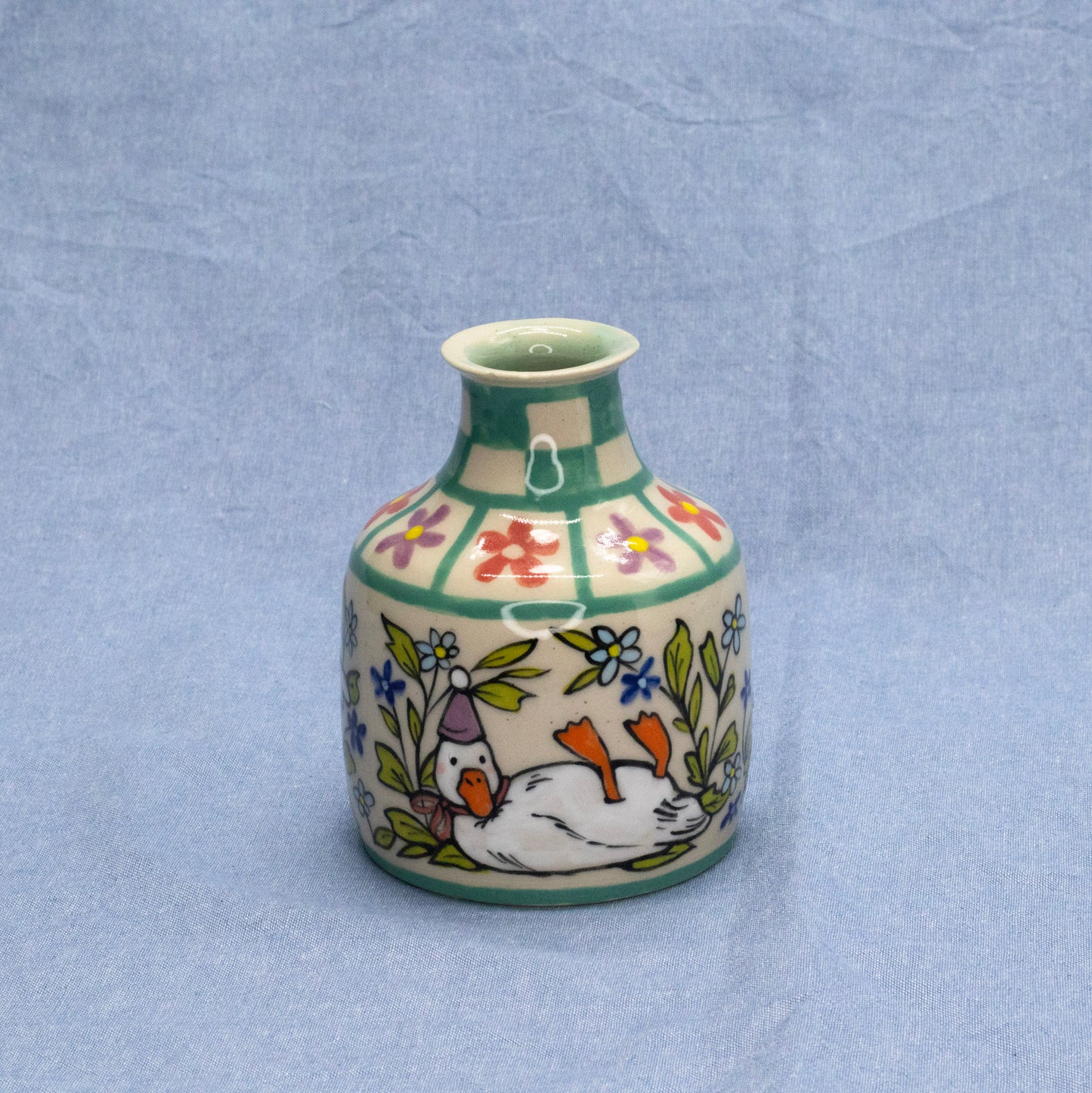 Silly Animals Mini Vase: Goose by Marianna D D King