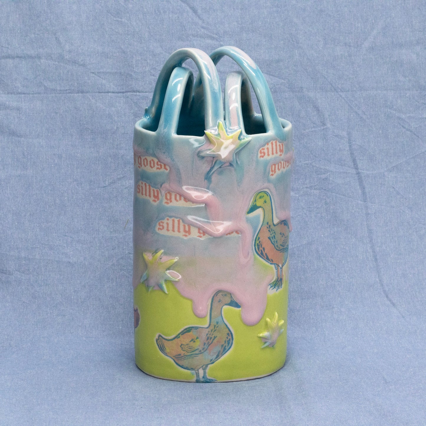 Silly Little Flower Basket by City in Bloom Ceramics