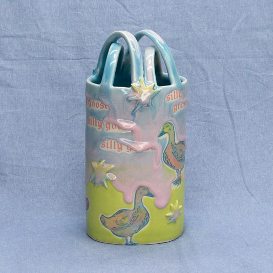 Silly Little Flower Basket by City in Bloom Ceramics