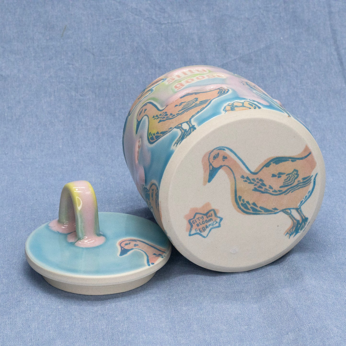Silly Critter Sugar Jar by City in Bloom Ceramics