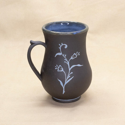 Blue Button Handled Bluebell Mug (large) by Caterpillar Clay