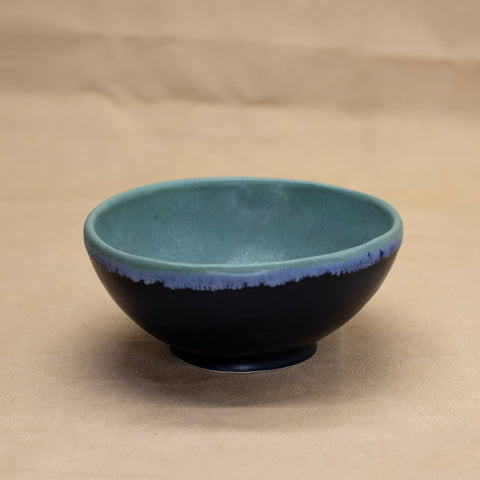 Charcoal and Light Green Bowl