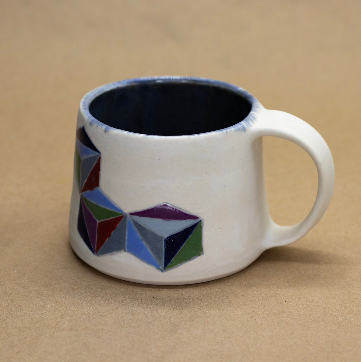 Hexagon Tile Mugs by Song Pottery