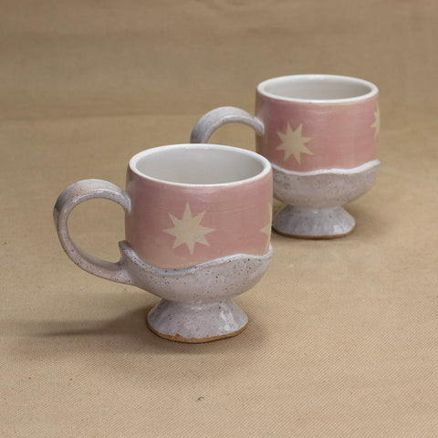 Small Pink Pedestal Mug by Lauren Semet