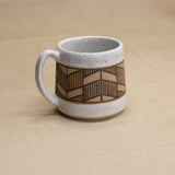 Charcoal Chevron Mug by Sanctuary Ceramics