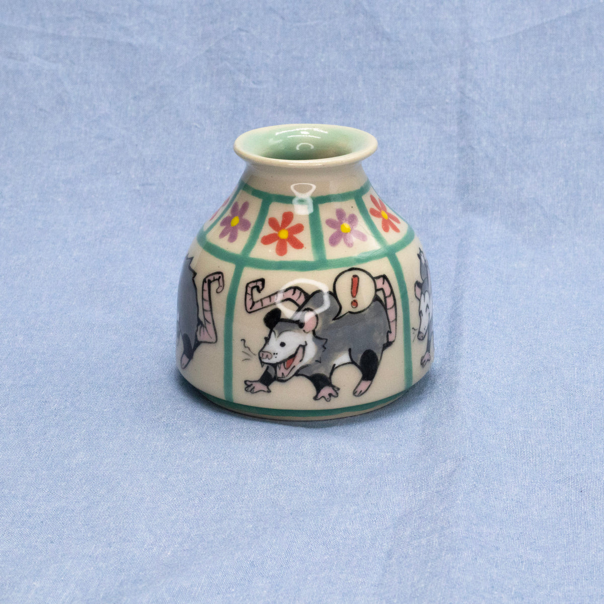Silly Animals Mini Vase: Opossum by Marianna D D King