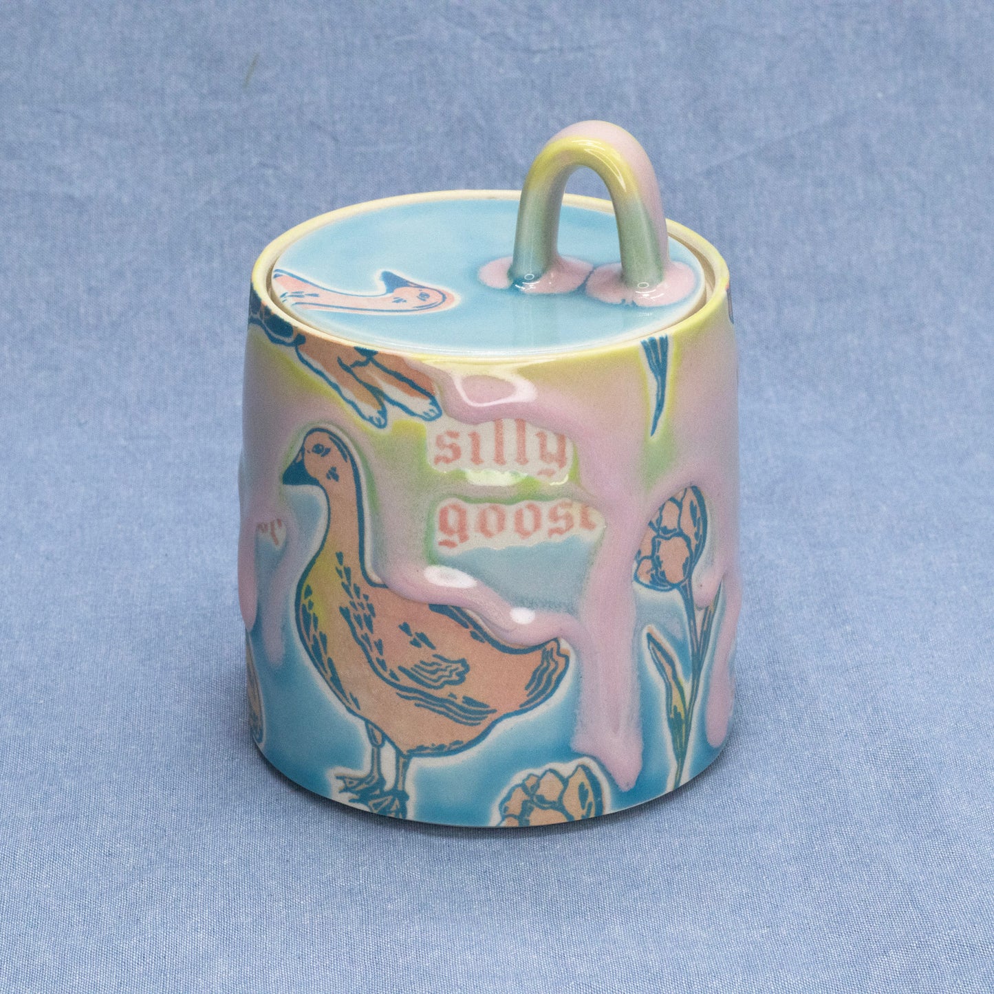 Silly Critter Sugar Jar by City in Bloom Ceramics