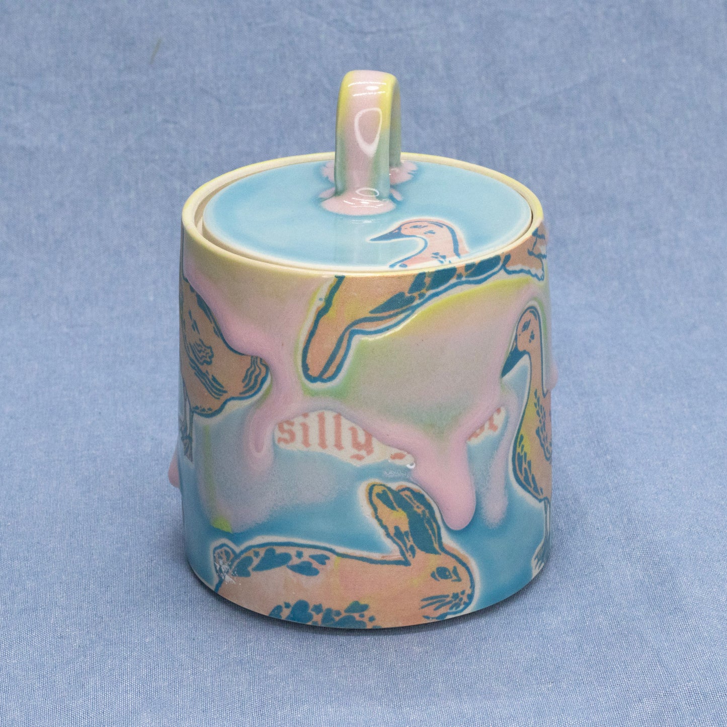 Silly Critter Sugar Jar by City in Bloom Ceramics