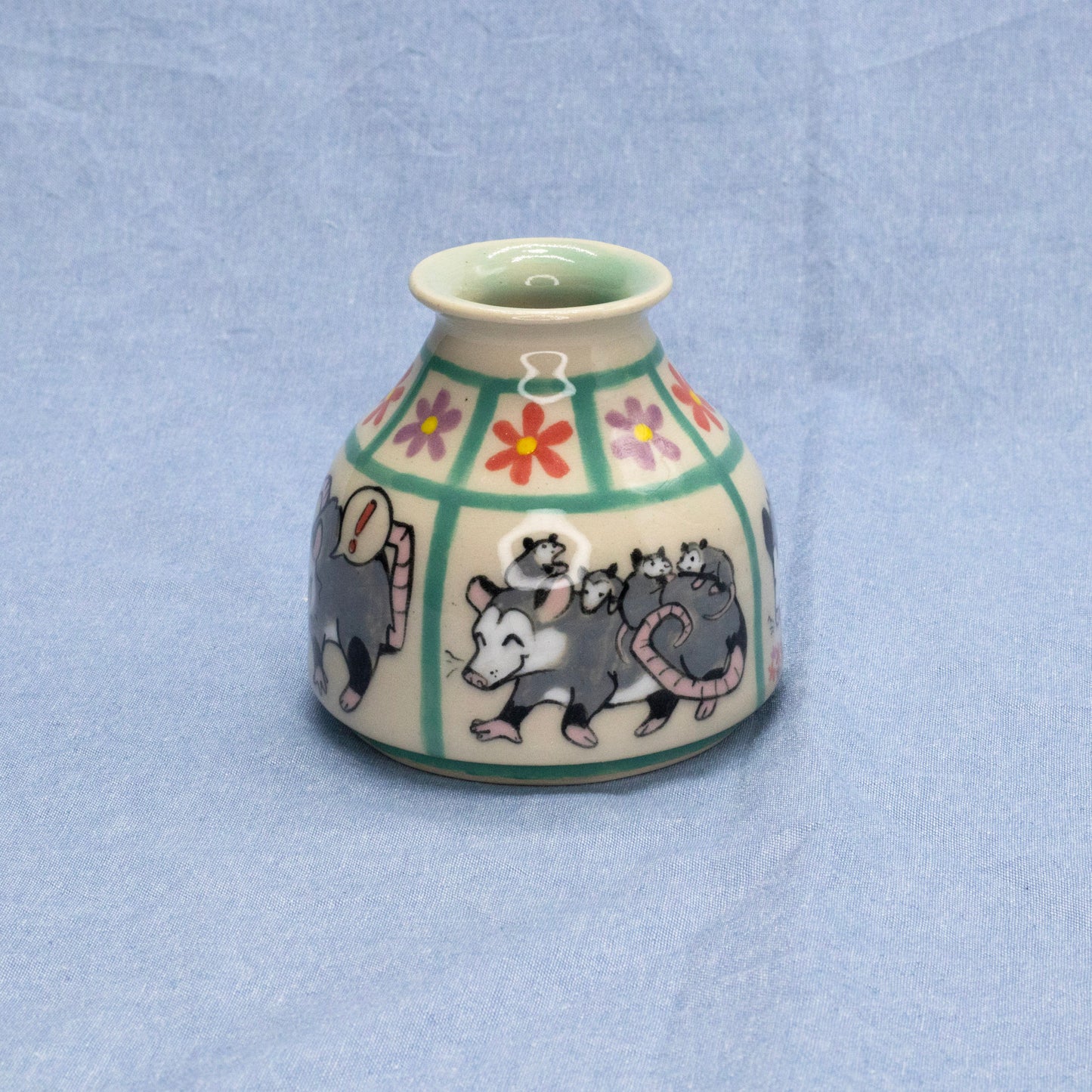 Silly Animals Mini Vase: Opossum by Marianna D D King