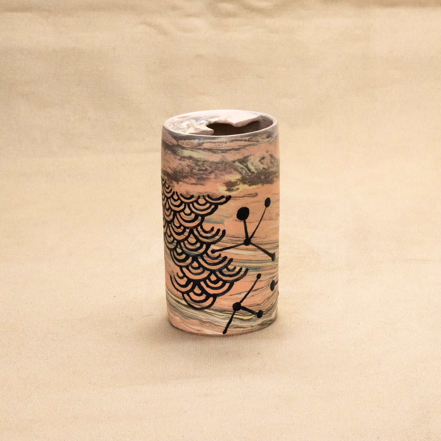 Marbled Travel Mug #1 by Jem Tong