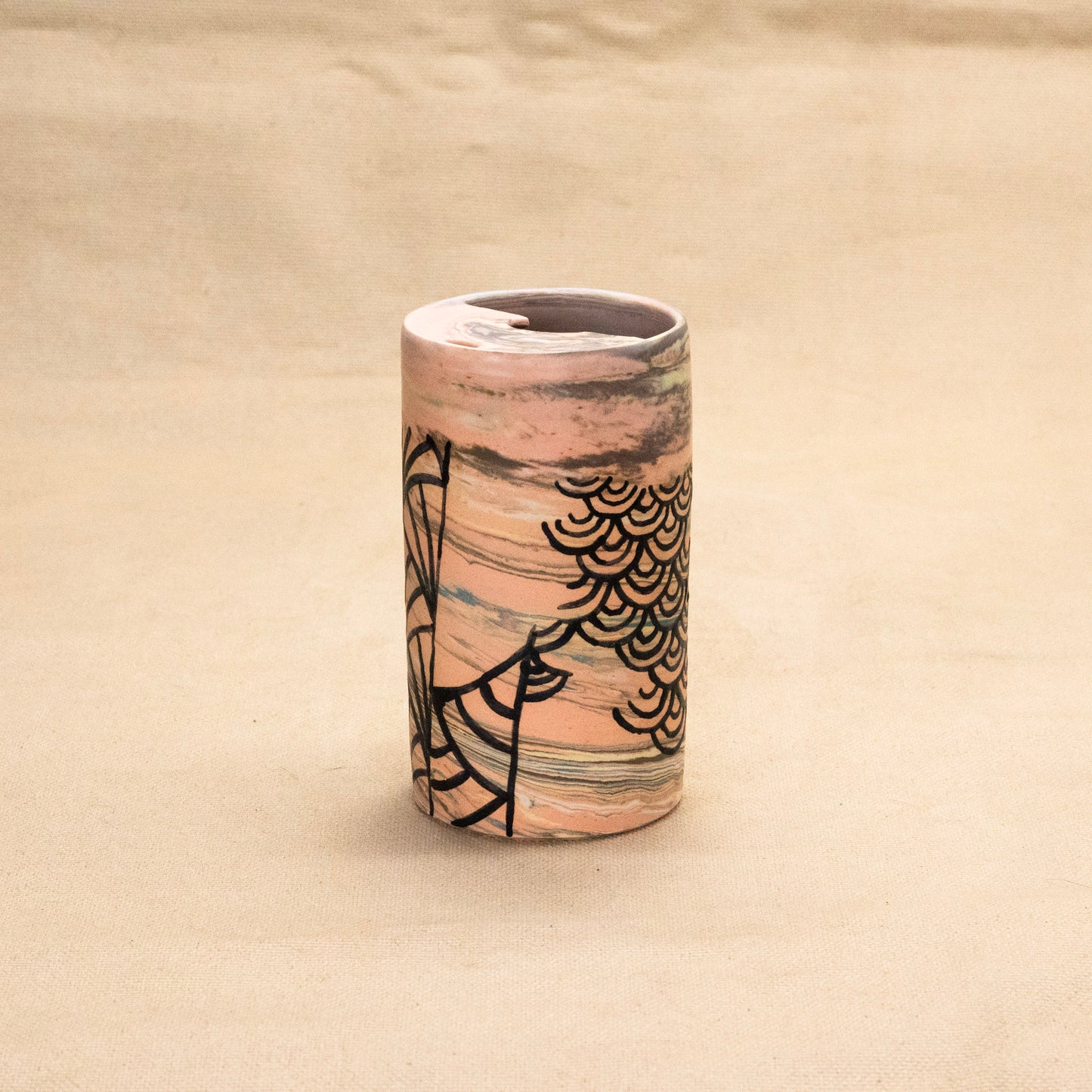 Marbled Travel Mug #1 by Jem Tong