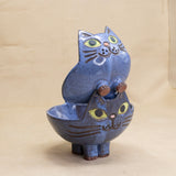 Cat Bowl (Blue) by Yuka Nakano