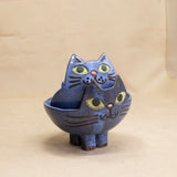 Cat Bowl (Blue) by Yuka Nakano