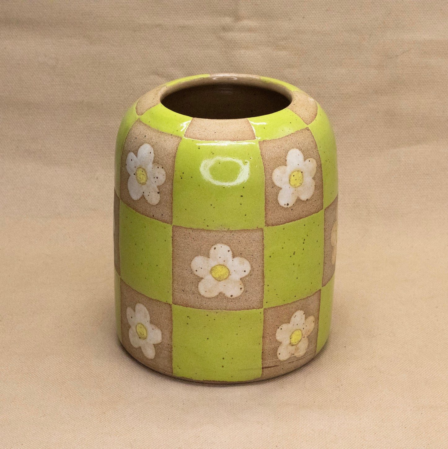Checked Vase by Liz Leong