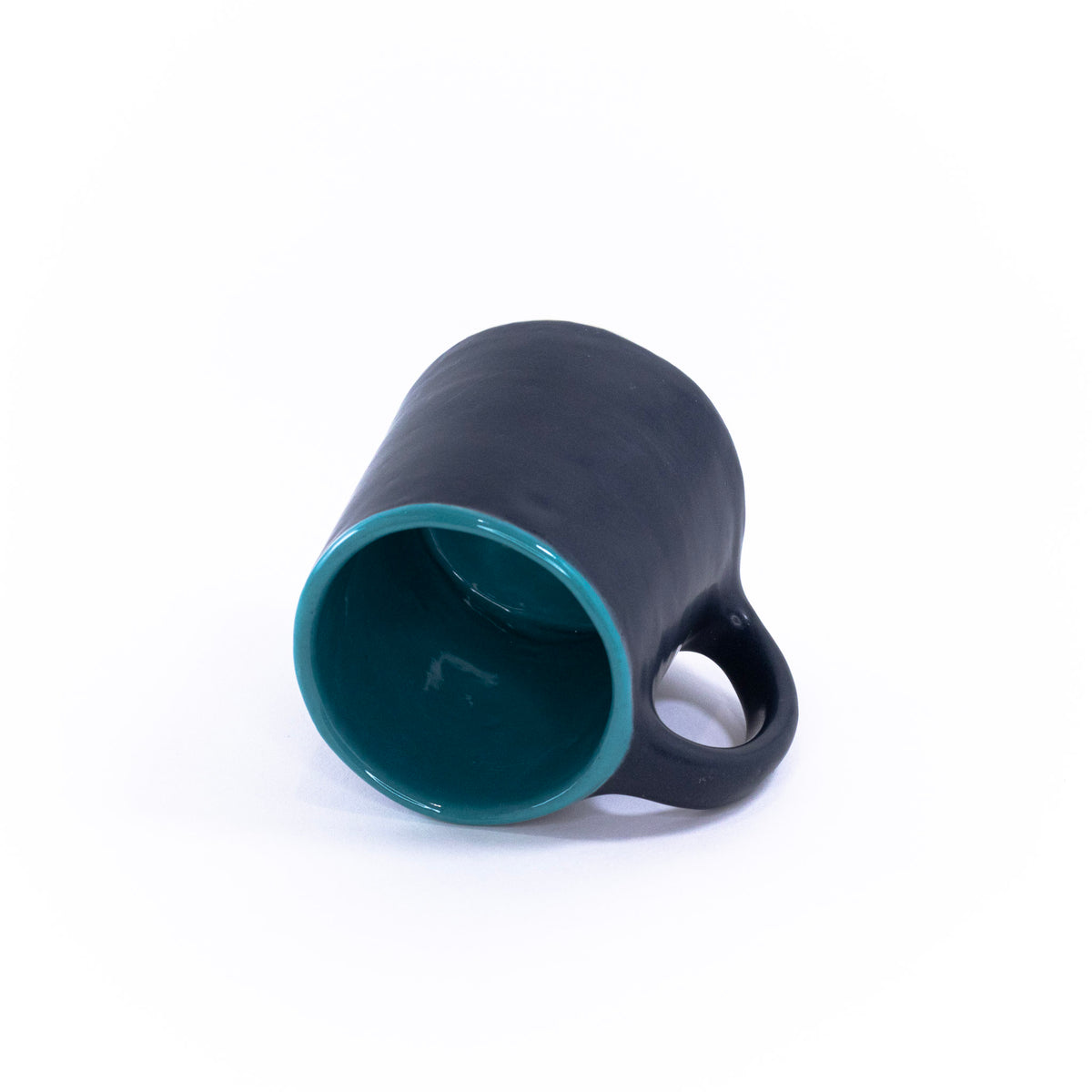 Charcoal and Turquoise Mug by Stacey Schultz
