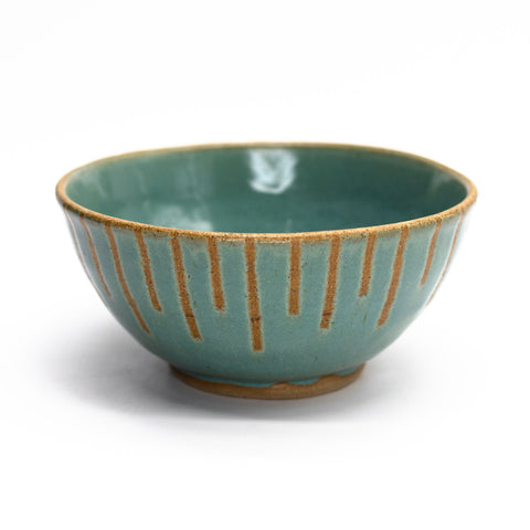 Large Striped Bowl by Akemi Shull
