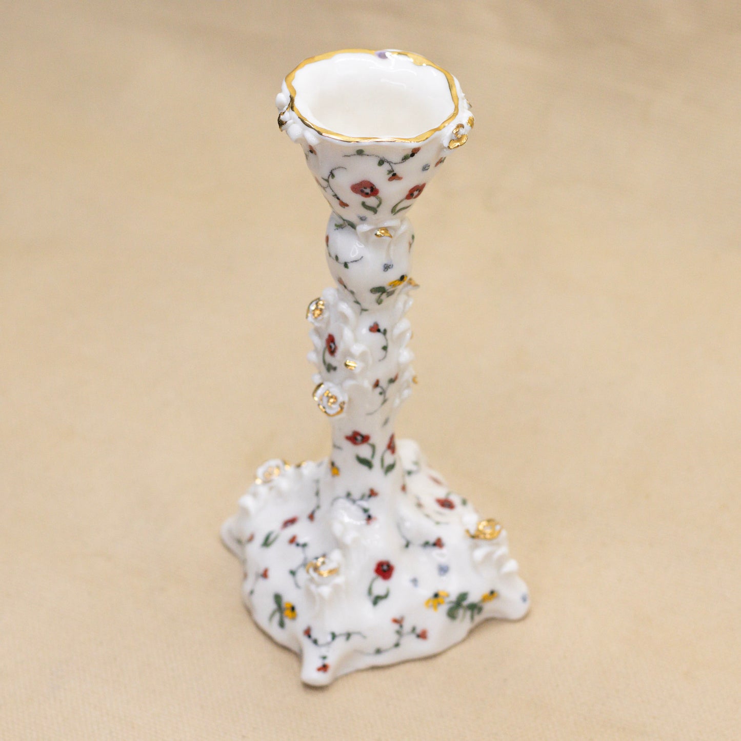 Secret Garden Candleholder (Gold) by Krista Cortese