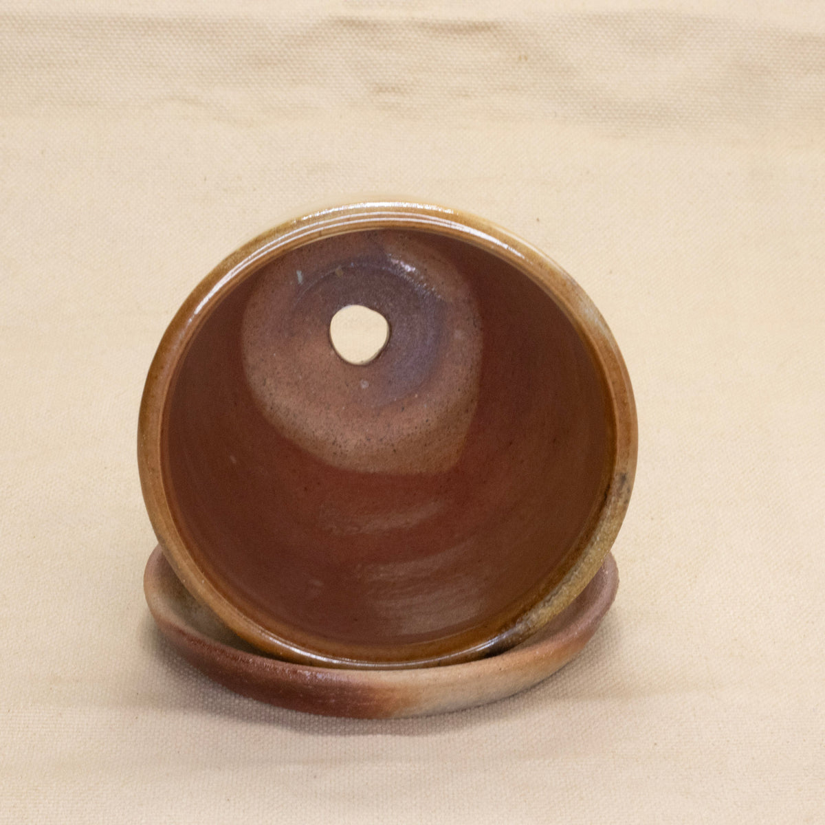 Wood-Fired Planter with Drip Tray by Full Spectrum Ceramics