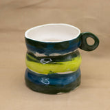 Green and Blue Planter by Julie Burmeister