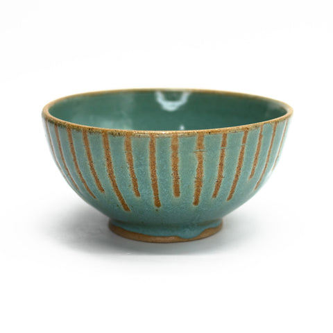 Medium Striped Bowl by Akemi Shull