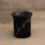 Black and Brown Abstract Paint Vase
