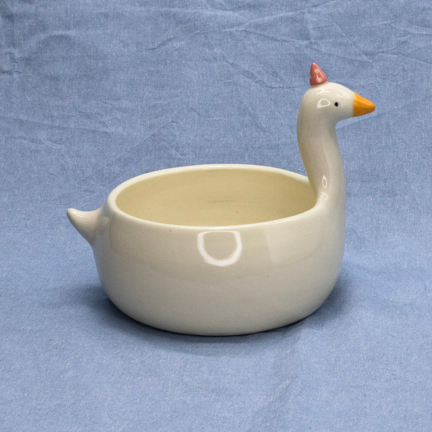 Silly Goose Planter (Pink Hat) by Mud Monster Clayworks