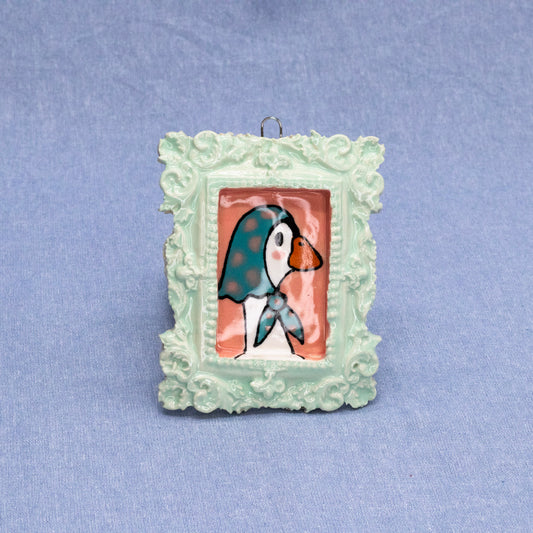 Framed Anushka Babushka (Teal) by The Introverted Potter