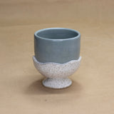 Large Blue Pedestal Mug by Lauren Semet