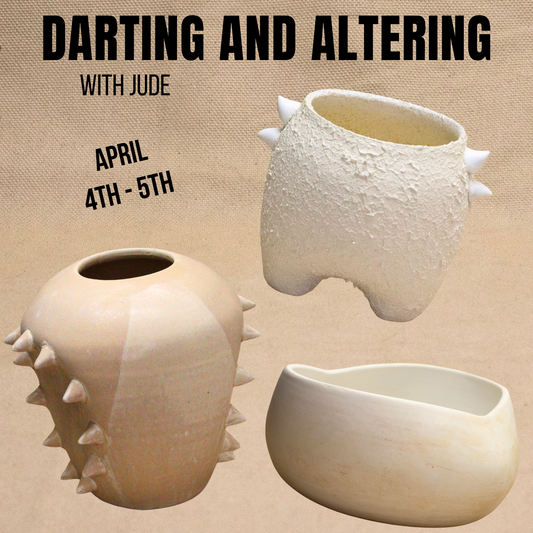 Darting and Altering, April 4th and 5th, 12pm - 3pm