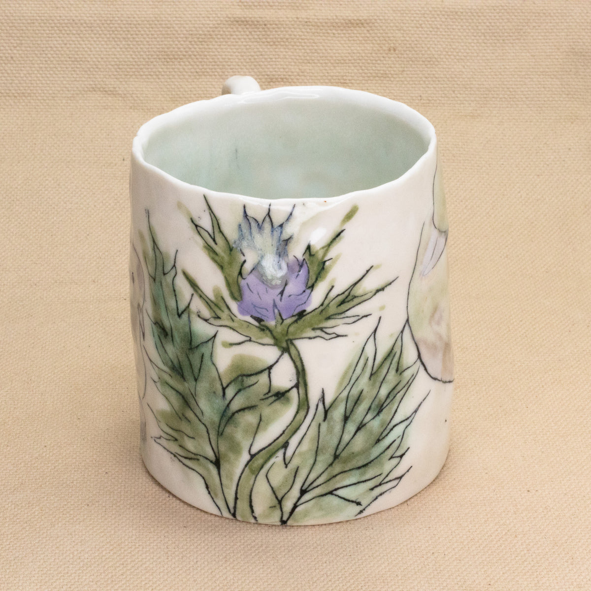 Flower and Pigeon Mug by Ryana Lawson
