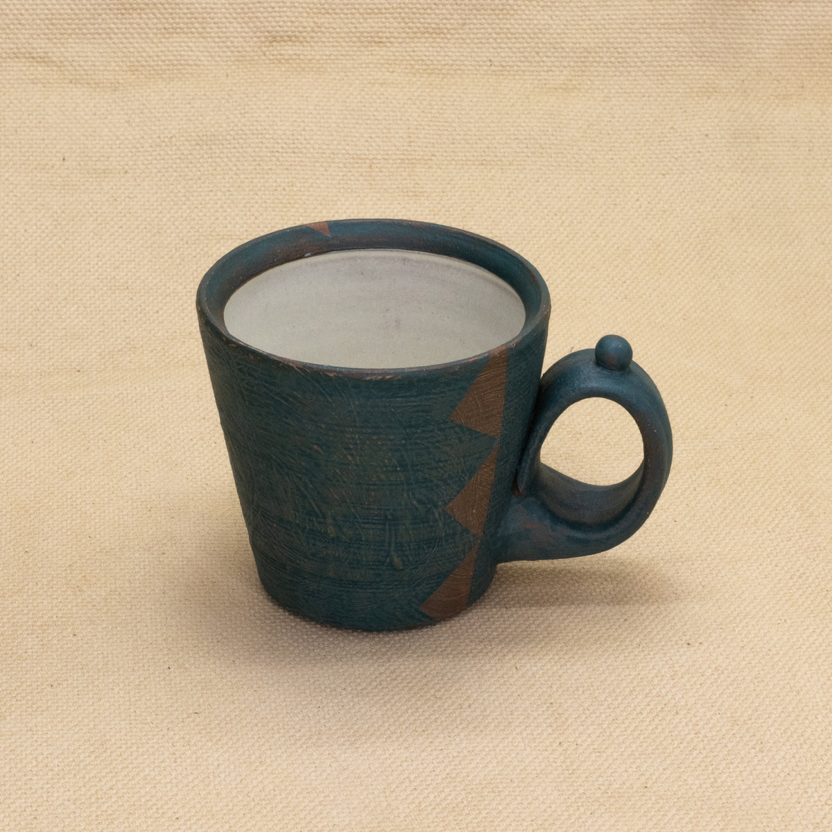 Espresso Mug (Peacock/Brown) by Functional Heirlooms