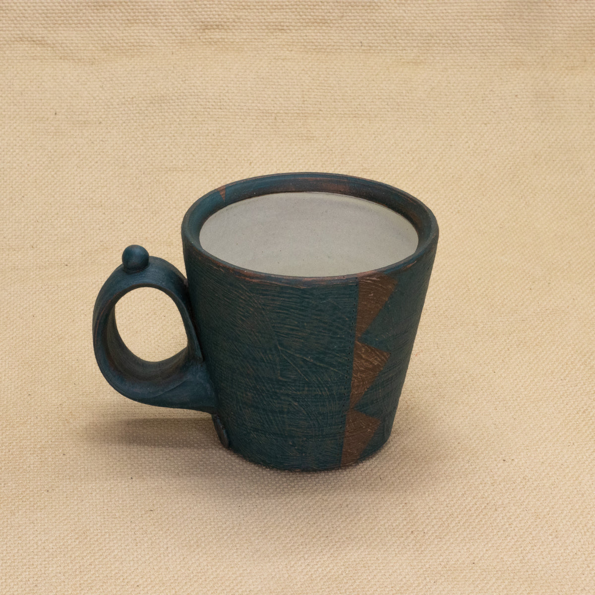Espresso Mug (Peacock/Brown) by Functional Heirlooms