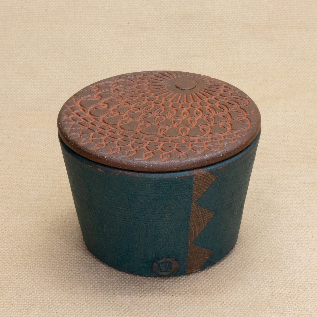 Salt Cellar (Peacock/Brown) by Functional Heirlooms