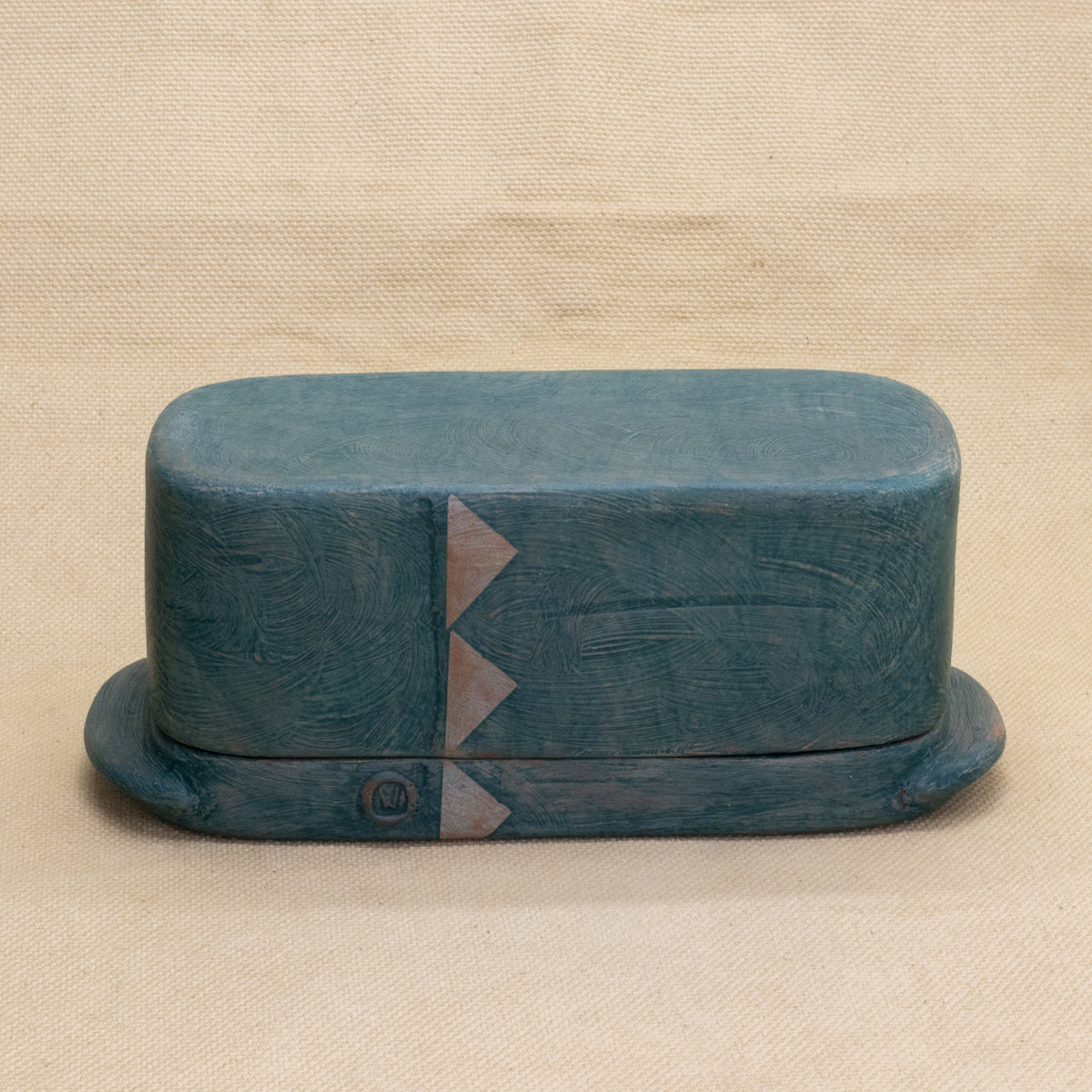 Butter Dish (Peacock/Blue) by Functional Heirlooms