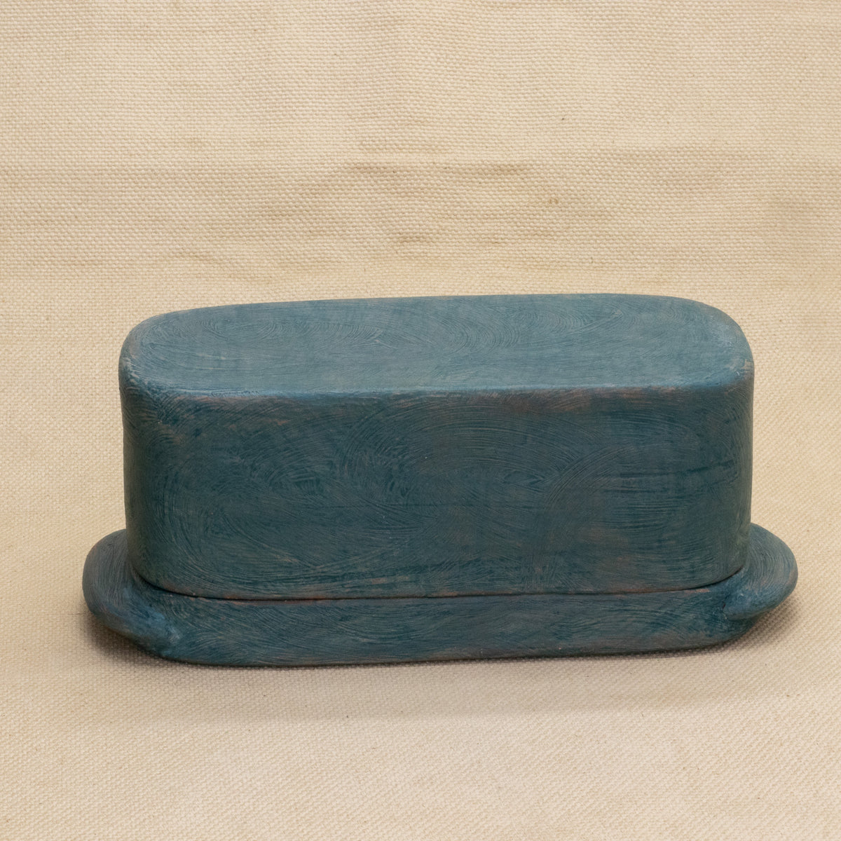 Butter Dish (Peacock/Blue) by Functional Heirlooms