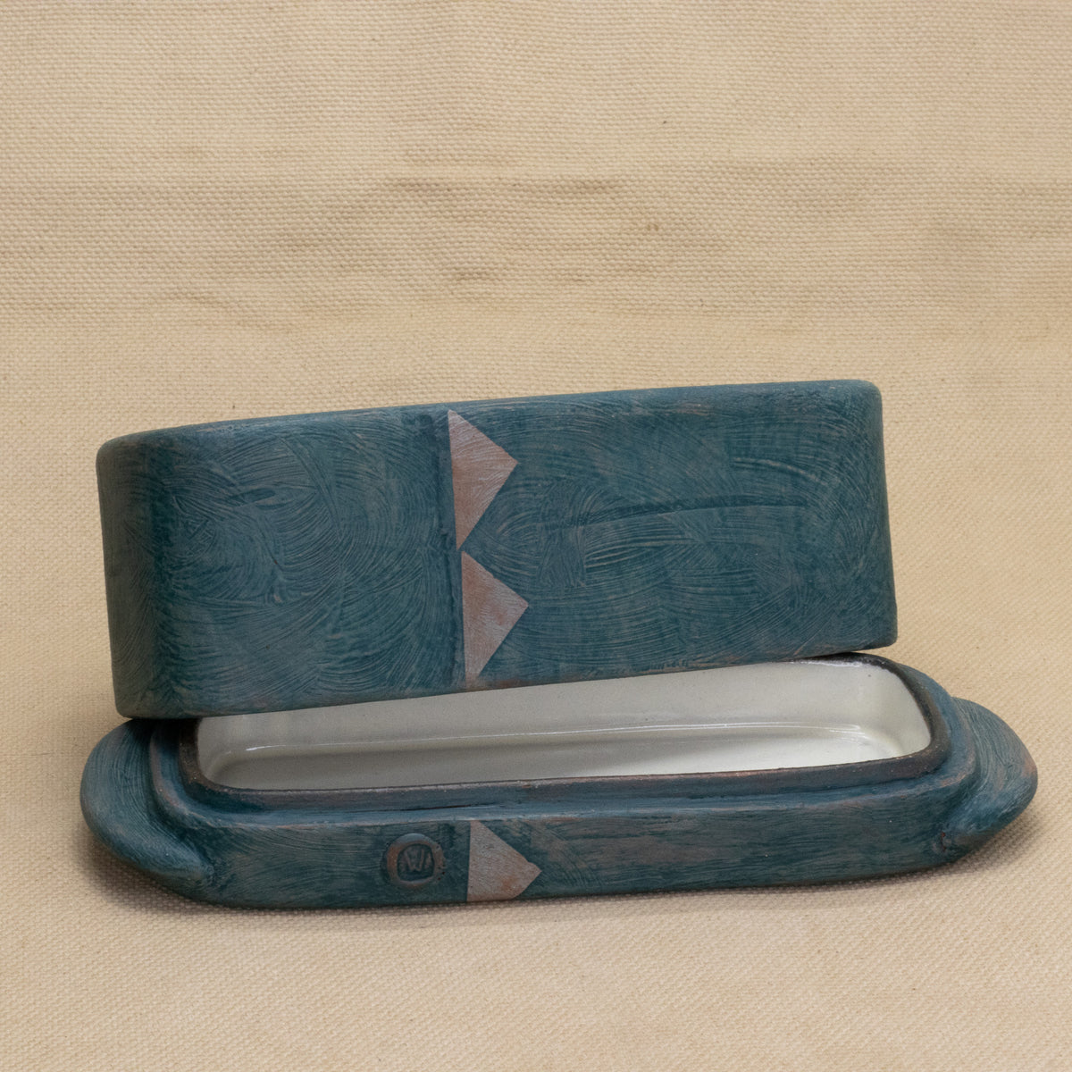 Butter Dish (Peacock/Blue) by Functional Heirlooms